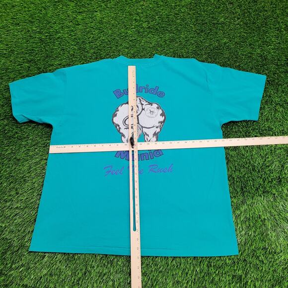 Vintage 90s Bull Ride Rodeo Shirt XL 23x27 Dave-Martins Championship Bull Rider - Picture 11 of 15